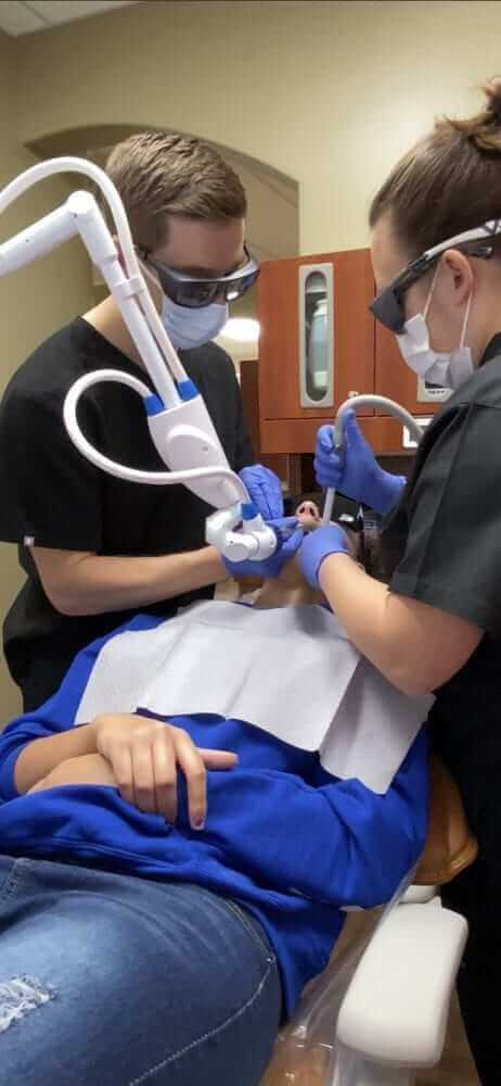 Dr. Mark Phillipe is Using the Solea Laser to Treat a Patient in Our Lake Elsinore Dental Office.